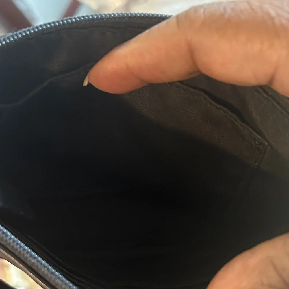 Coach Black Leather Wristlet with Gold Logo - Picture 7 of 8